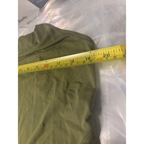 Lululemon Modal Silk Yoga Tank Top Sage Green Womens M/L Gym T Back Back Slit - Picture 9 of 10